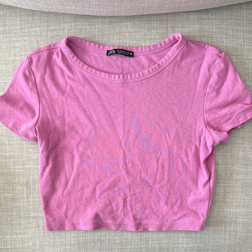 Zara Vibrant Pink Short Sleeve Tee